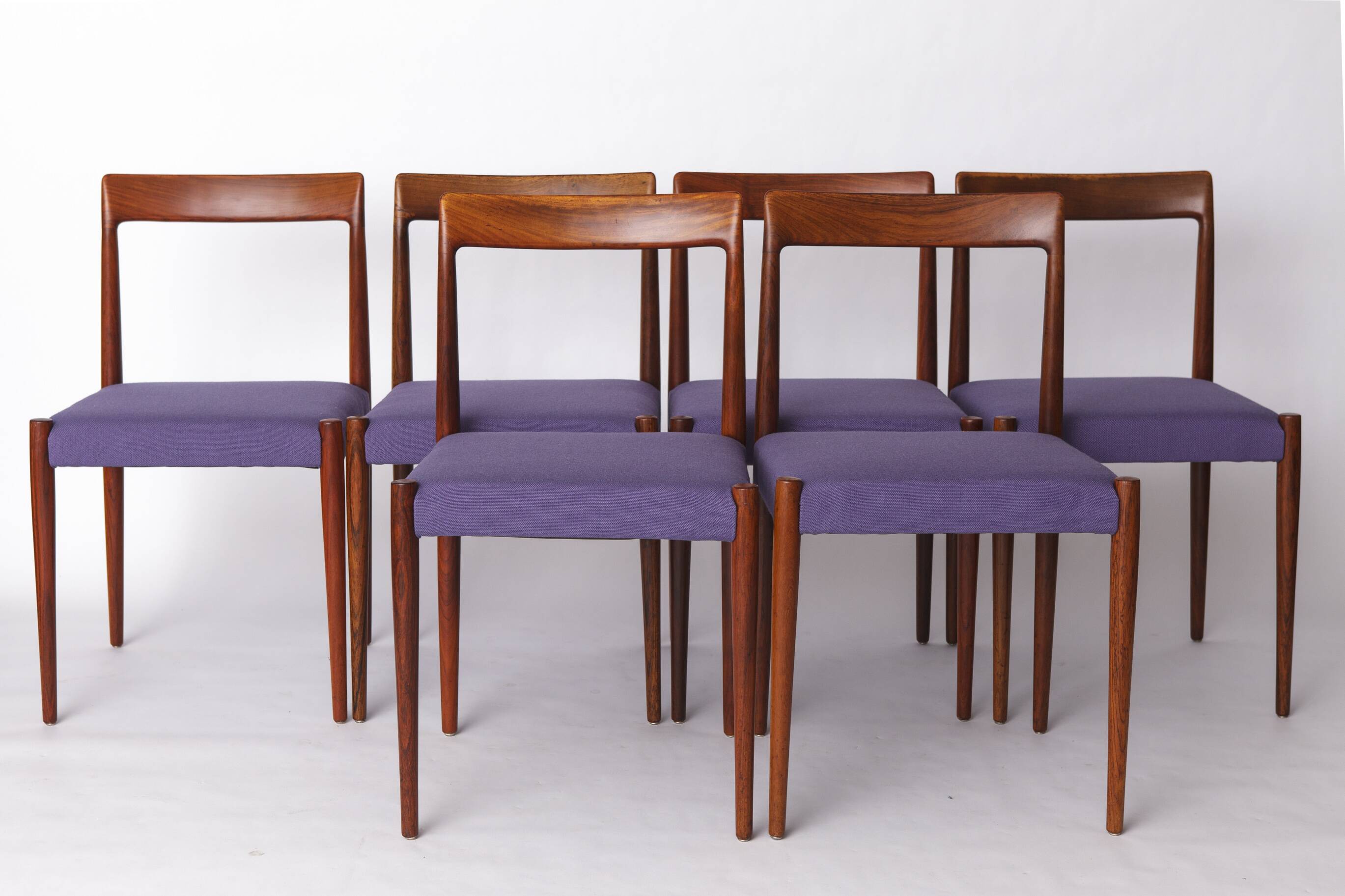 Set of 6 Vintage Rosewood Dining Chairs by Lübke, Germany, 1970s
