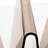 70's smoked plexiglass magazine rack