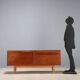 Vintage enfilade in teak veneer, Northern European design, 1960s.