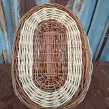 Wicker and cane basket