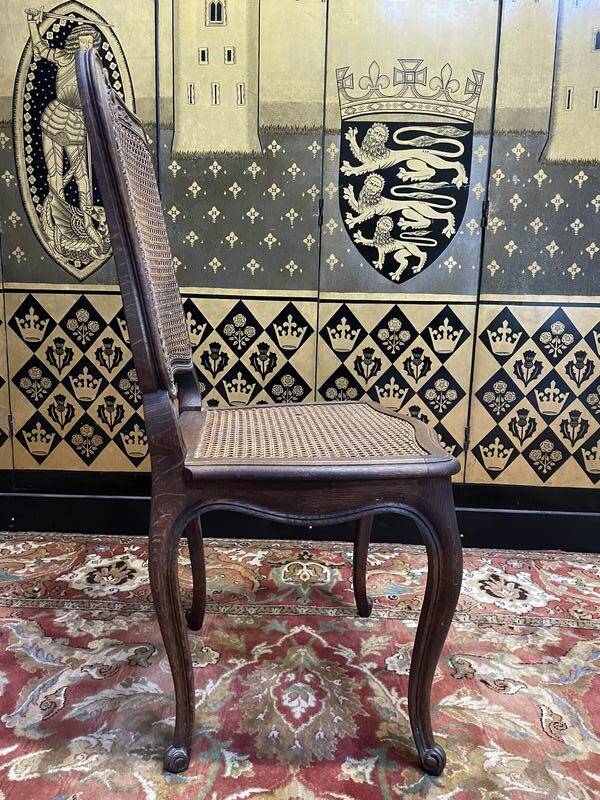 Set of 6 Louis XV style caned chairs in oak
