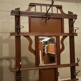 Ancien porte manteau vestiaire miroir 1950 environ