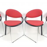 Set of 4 Vintage Dining Chairs by Castelijn 80's