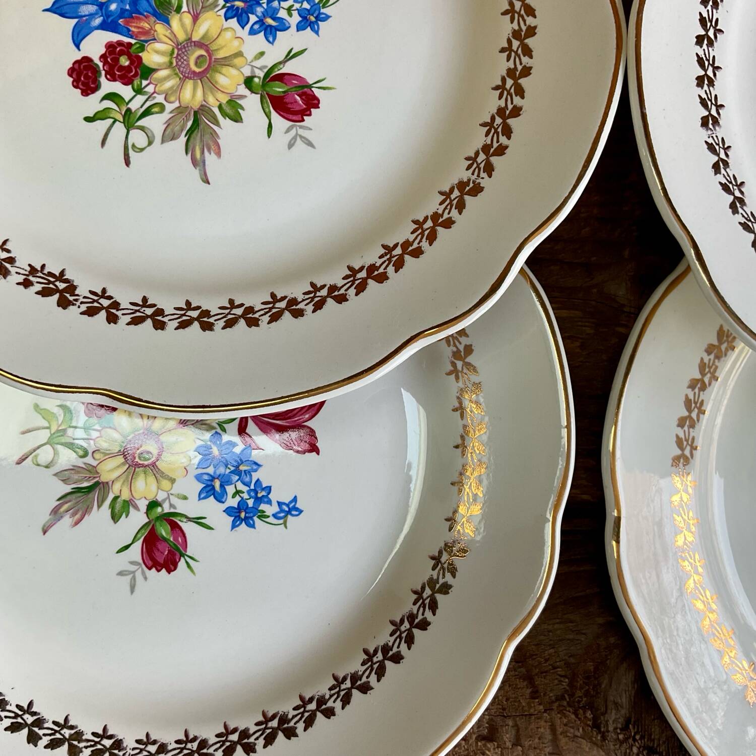 6 Sarreguemines plates