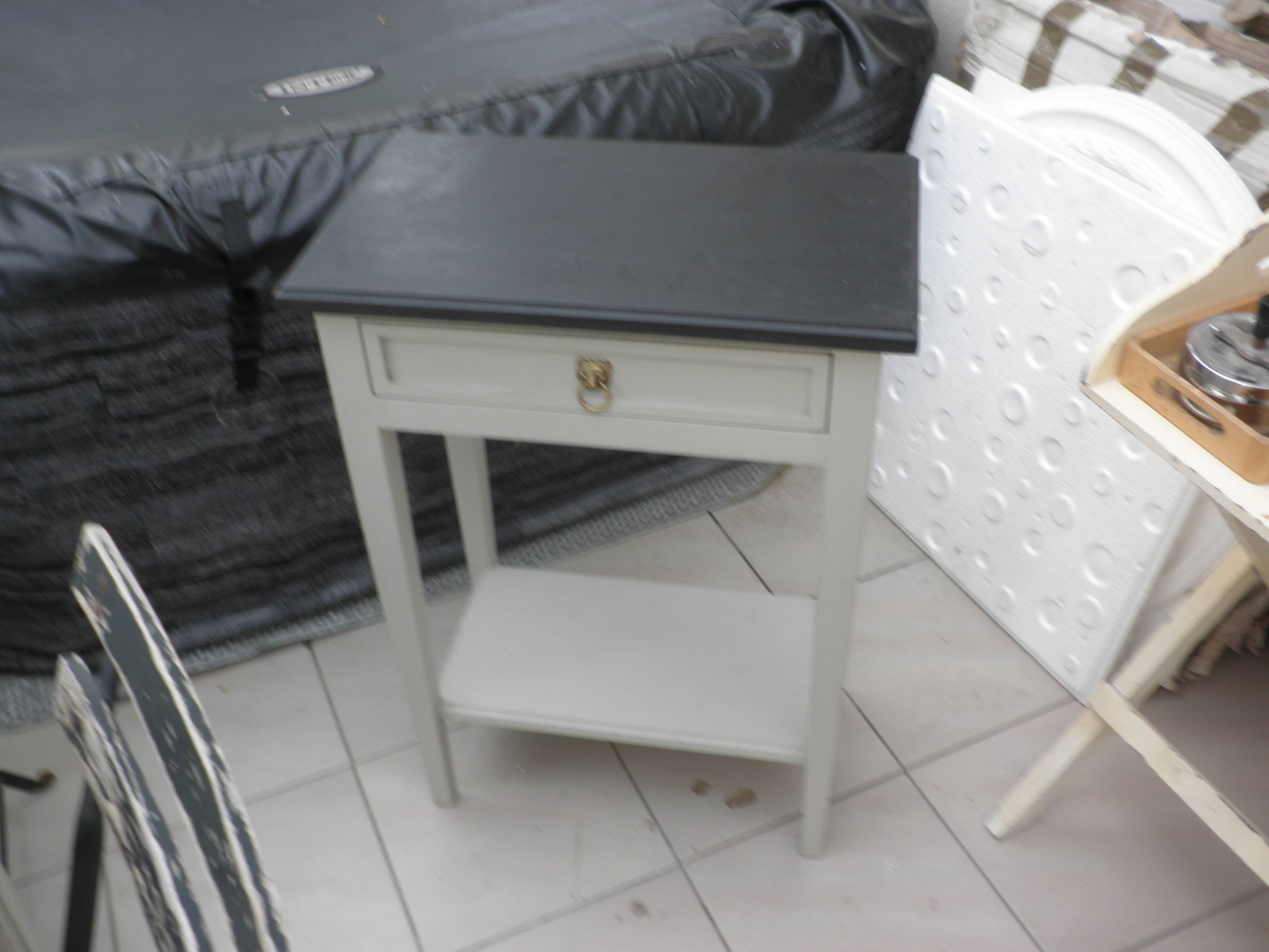 Painted wooden side table