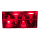 Duplex pendant lamp - Fontana Arte red plexiglass by Carlo Tamborini