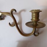 Three-pointed gilded bronze wall candlestick