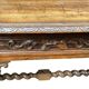 Desk with tiered secret drawer in solid oak Louis XIII
