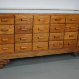 Antique British Oak Haberdashery Cabinet or Shop Counter, 1920/30s