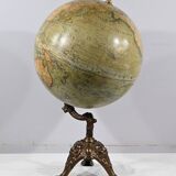 Terrestrial Globe in Lithographed Paper and Cast Iron, J.Lebègue & Cie – Late 19th Century