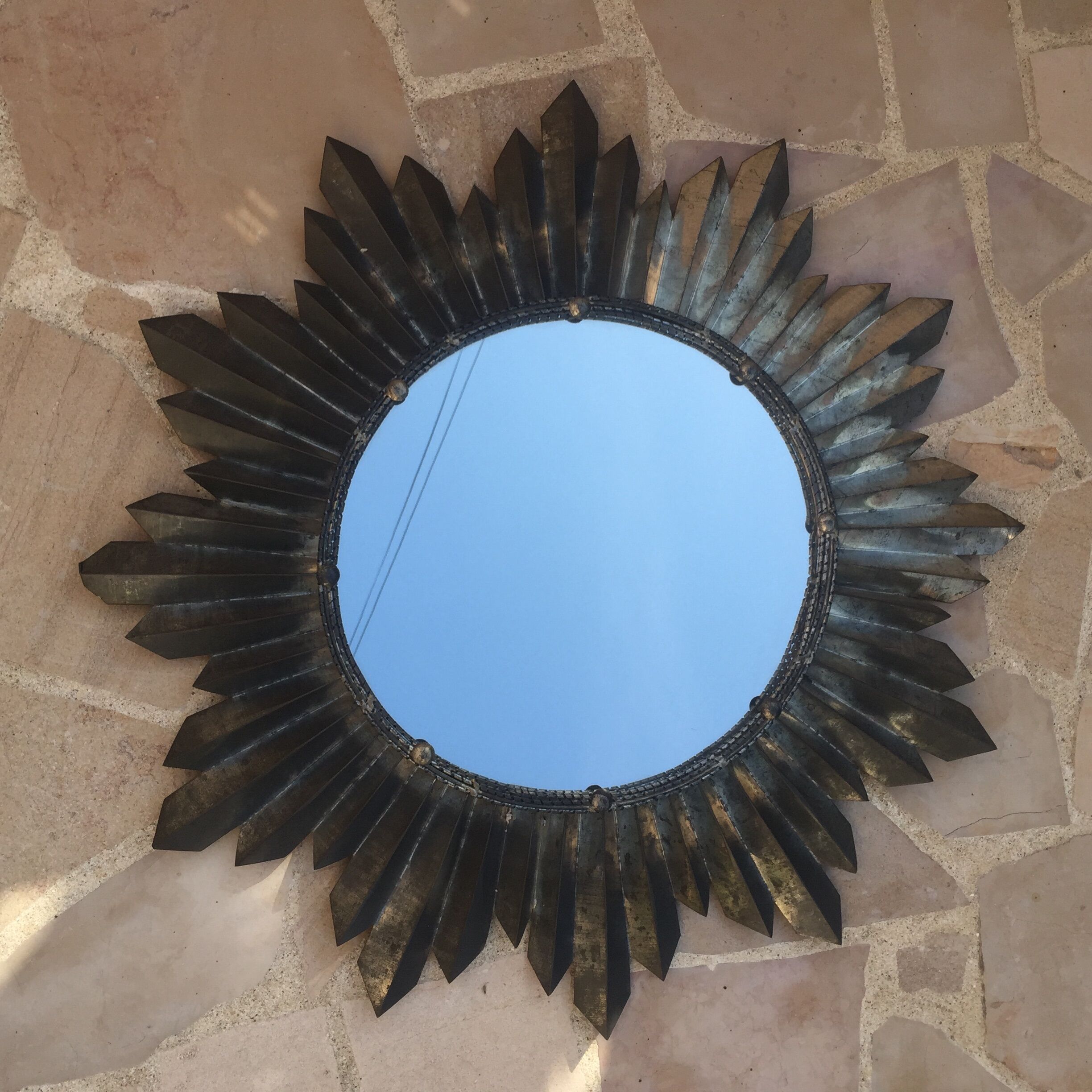 Metal sun mirror - 75 cm in diameter