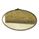 Oval art deco mirror