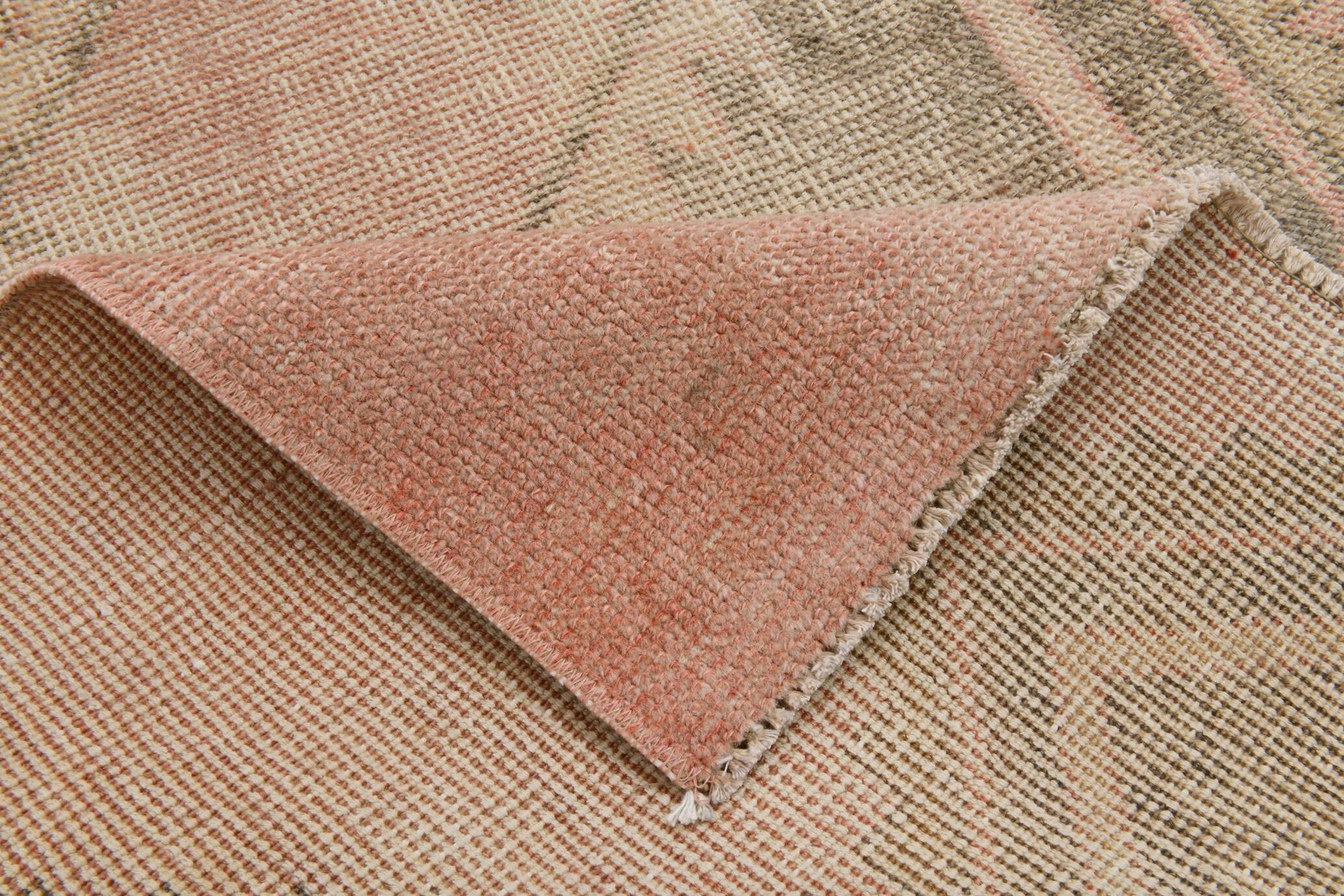 3x12 Pale Red Brown Vintage Runner Rug 80x380Cm SK 21977