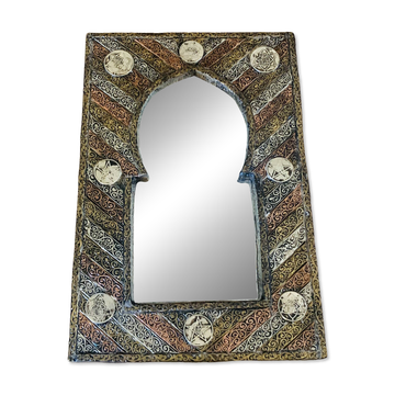 Vintage Moroccan mirror with Moorish decoration.
