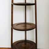 Wooden service with three trays