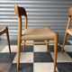Set of 4 Møller 75 chairs in oak