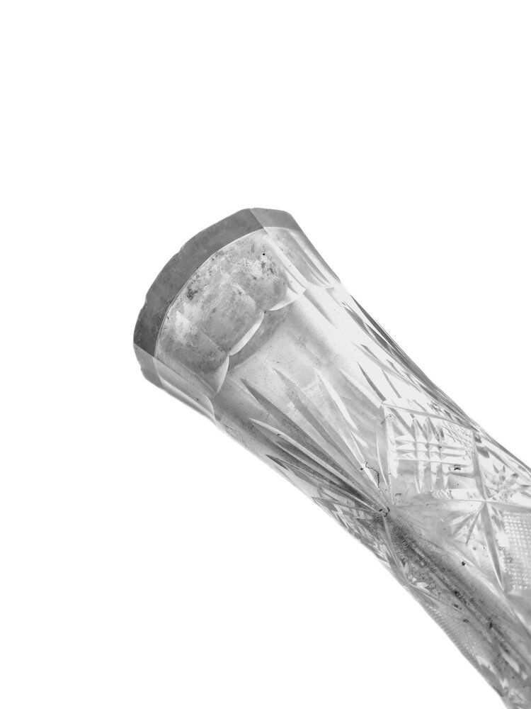 Vintage Polish crystal vase, 1930s