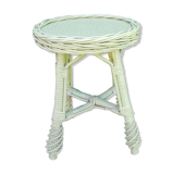 Khaki rattan stool