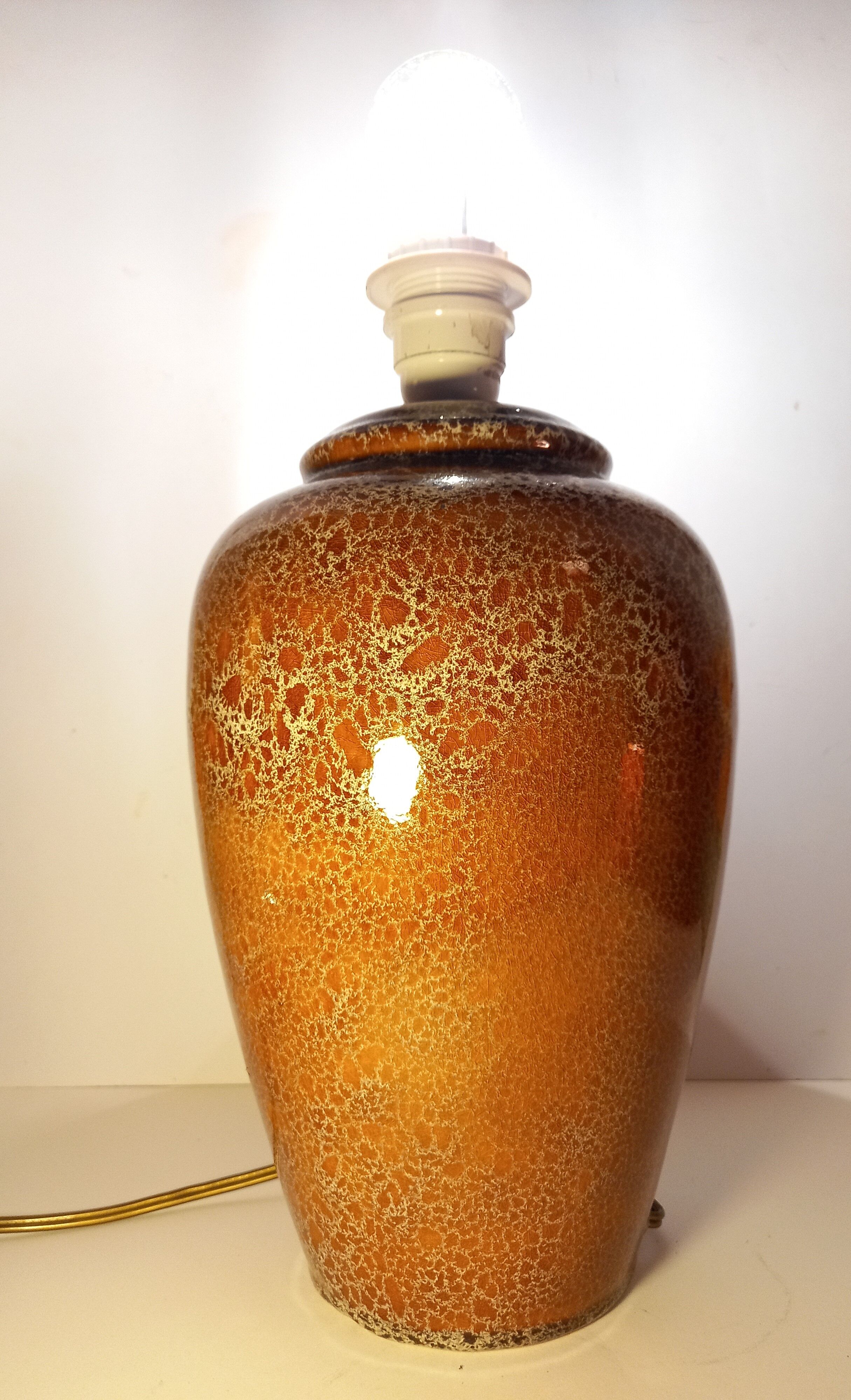 Enamelled sandstone lamp foot 70/80