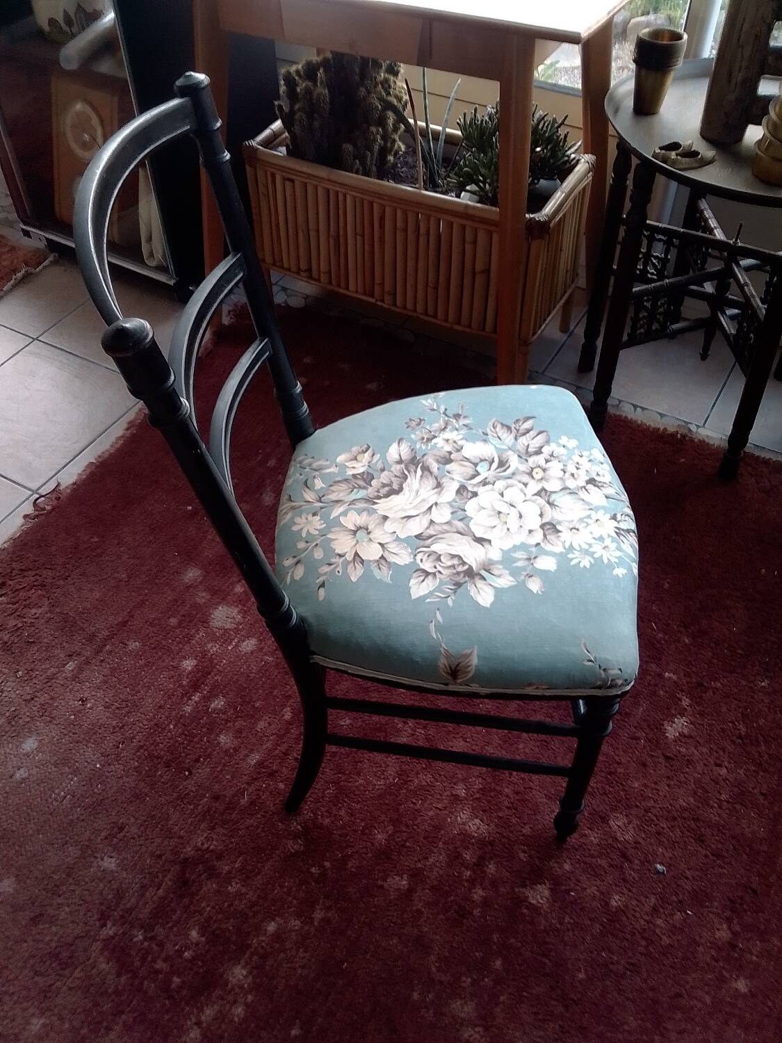 Napoleon III chair in blackened wood