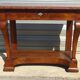 Console époque Restauration, style  Charles X en noyer avec marbre griotte