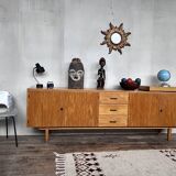 Scandinavian row in vintage teak 1960