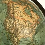 Globe map world 1880 Ernst Schotte