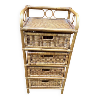 Rattan shelf