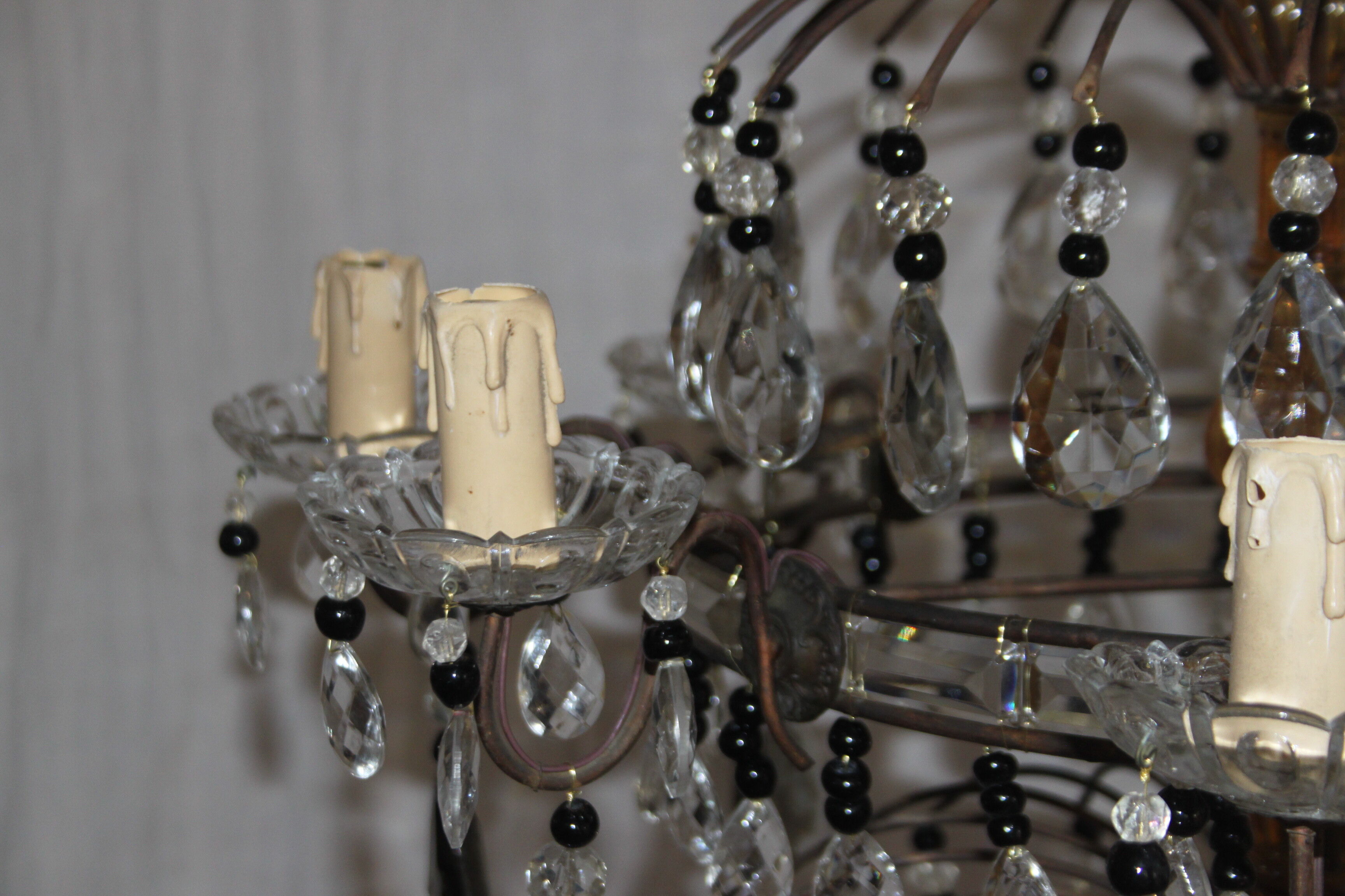 Chandelier with pendants 8 light arms