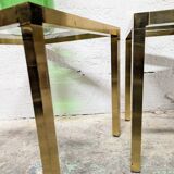Duo de tables d'appoint dorées