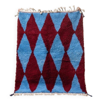 Handmade Moroccan pure wool rug, size 140 x 260 cm