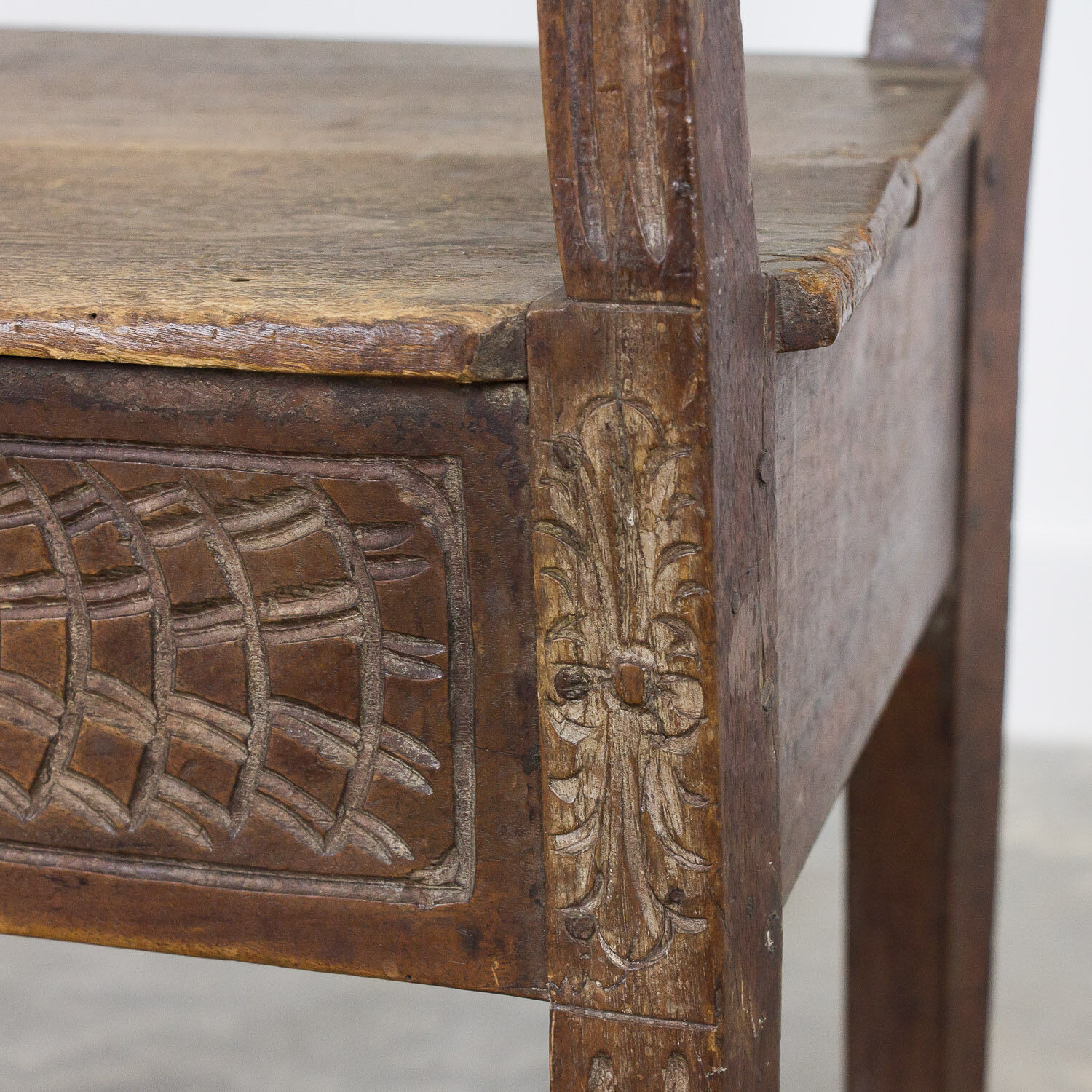 Antique oak armchair