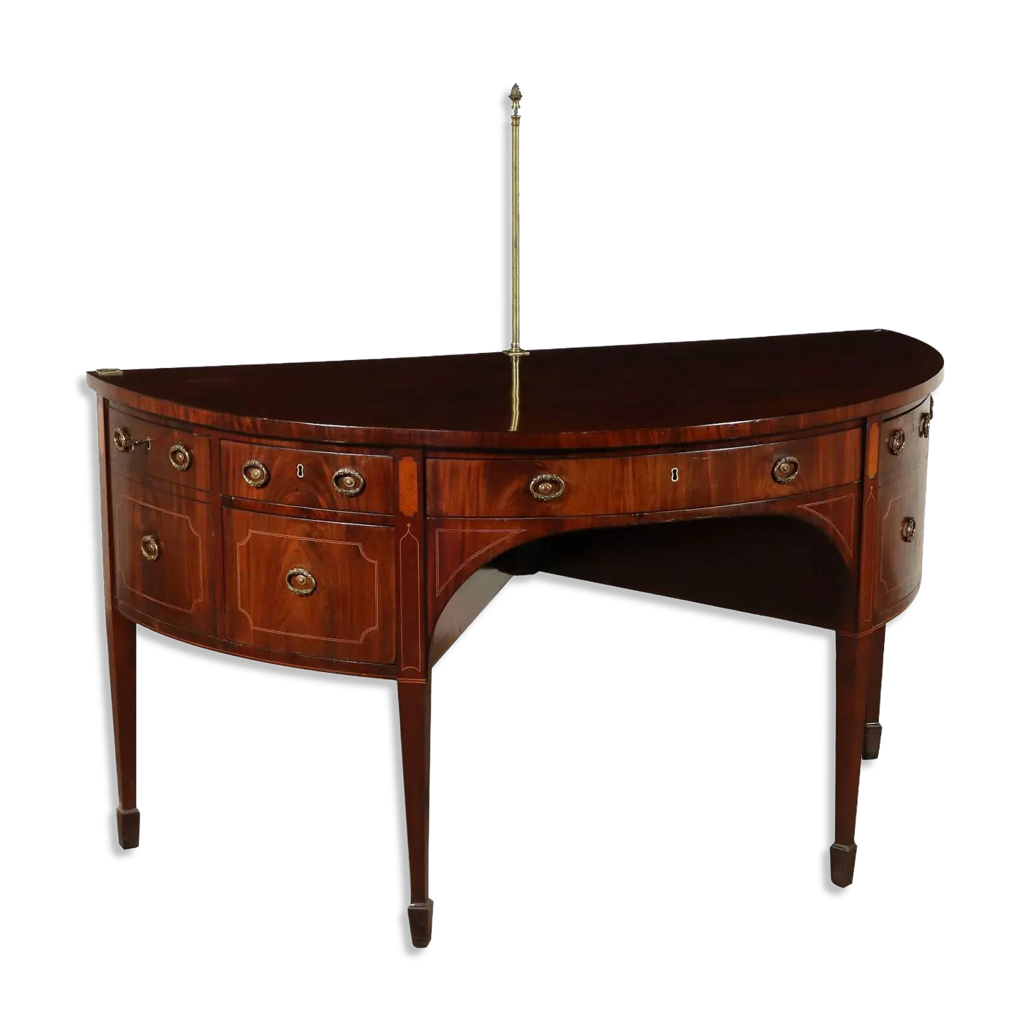 Buffet anglais George III en acajou, érable, ébène et bronze doré, vers 1790