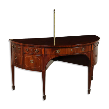 English buffet George III in mahogany, maple, ebony and gilded bronze, circa 1790.