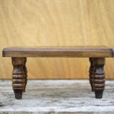 Wooden stool, small stool, plant holder, interior decoration, wood stool Measurement: height 16