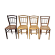 Set of 4 canned bistro chairs, early twentieth century