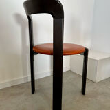 6 wooden chairs and imitation leather design Bruno Rey for Dietiker vintage year 60