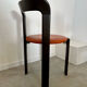 6 wooden chairs and imitation leather design Bruno Rey for Dietiker vintage year 60