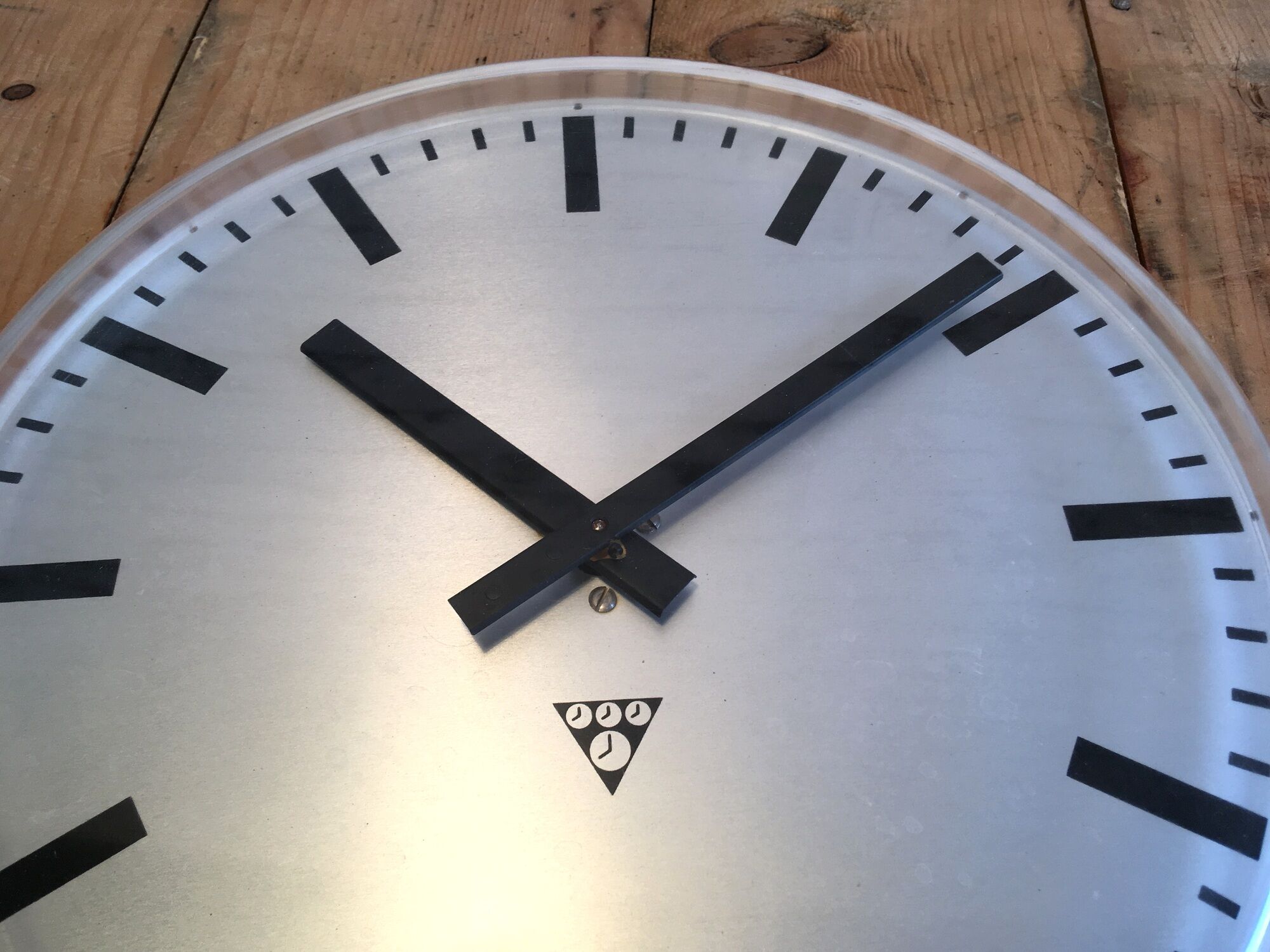 Industrial wall clock from Pragotron, 1980