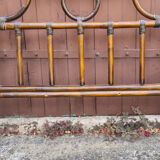 Vintage 60s bamboo rattan headboard