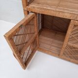 Buffet rattan bookcase shelf
