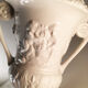Vases "Medicis" balustre with two white ceramic handles