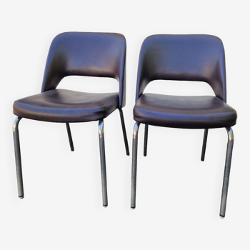 Paire de chaises design 50