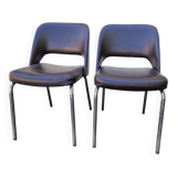 Paire de chaises design 50