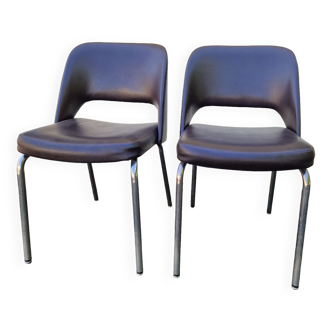 Paire de chaises design 50