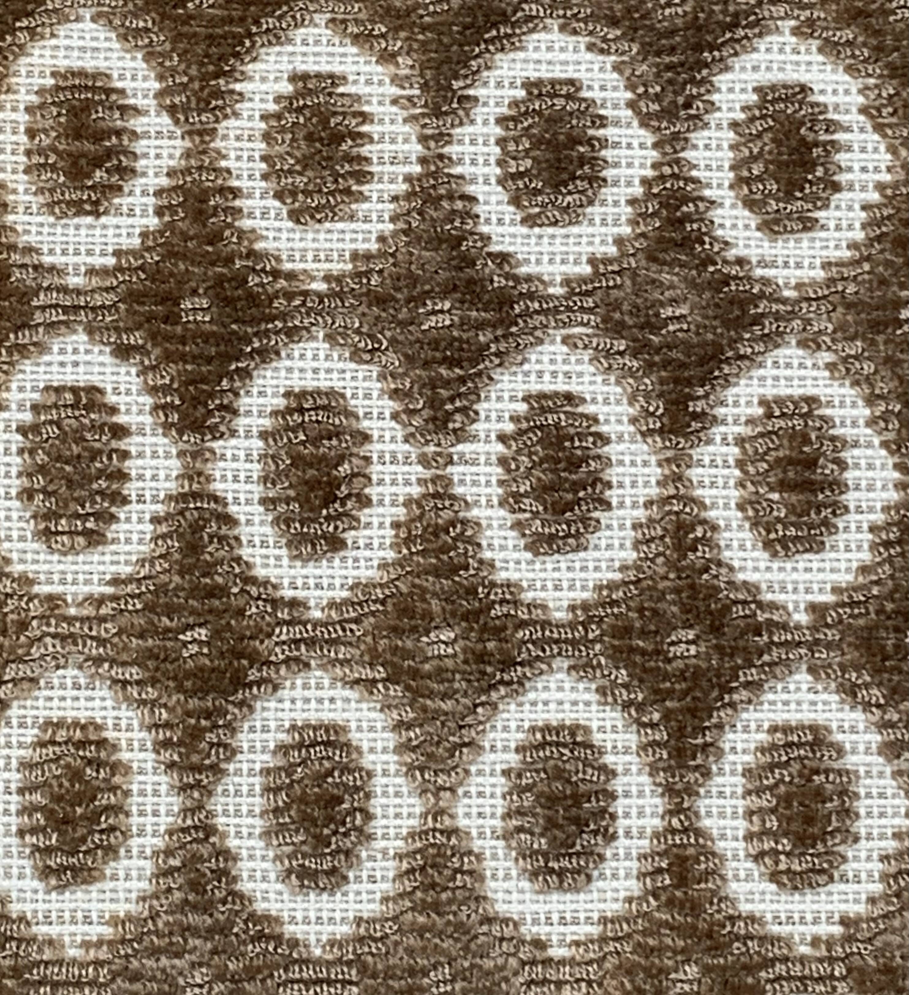 Vintage chocolate velvet toad armchair