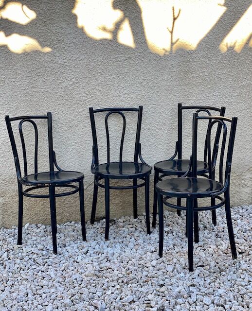 Set of wooden bistro chairs