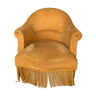 Fauteuil crapaud moutarde