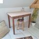 Bureau / Table d'appoint en bois de ferme style campagne