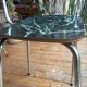4 chaises en formica vert très foncé effet marbre